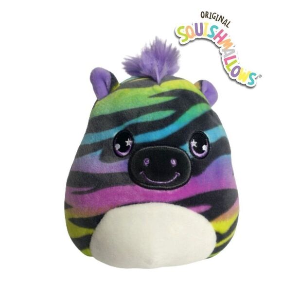 Squishmallows Safiyah the Rainbow Zebra 5" Soft Plush Kelly Toy Stuffed Animal - Picture 1 of 6